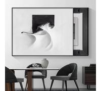 Electric Meter Box Cover Indoor Electrical Meter Cover, Flip Cover Meter Box Decorative Picture Frame Electric Box Decorationfor Restaurant Living Room Bedroom,01,60x50cm