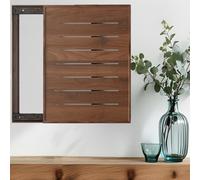 Electric Meter Box Cover Vertical Electrical Panel Cover Wooden, Wall Mounted Circuit Breaker Box Cover for Fuse Box Replacement, Customizable Alarm Electric Panel Covers(Walnut,35x45cm(13 3