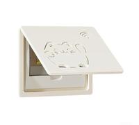 Electric meter box cover with flip top design for convenient access, decorative weak current box solution for living room distribution box, wood plastic board material (C)