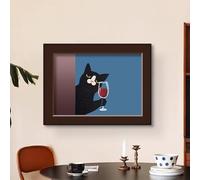 Electric Meter Box Decorative Painting, PS Frame Electrical Panel Cover, Simple Install, Easy to Clean, Suitable for Living Room The Bedroom The Office(Black 2,50 * 40cm/19 * 15in)