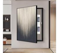Electric Meter Box Wall Mounted Hidden Meter Box Waterproof Decorative Painting Fuse Box Cover Cabinet Living Room Decorative Picture Frame No Hole Meter Box,001,50 * 60cm