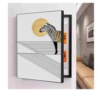 Electric Meter Cover Hide Paintings Circuit Breaker Panels Open to The Left Decorative Fuse Wall Living Room and Bedroom(A,35x45cm)