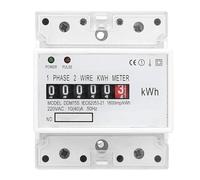 Electric Meter, Single Phase 4P LED DIN-Rail Electricity Power Consumption Wattmeter Energy Meter DDM75S 10 to 40A Digital Display