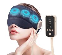 Electric Migraine Relief Cap Massagers,3 Heat Modes Compress Head Massager and Eye Heating,360° All-Round Head Relaxation Device Helps to Tension Headache Relief, Stress Relax,Sleep Aid,Head,Eye