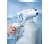 Electric Milk Dispenser for Fridge, Milk Fresh After Opening with Sealed Spout & 99% Air Filter,Fast 6-Second Fill (7oz),500+ Uses Per Charge Ultra-Quiet One-Touch Pump for Kids, Seniors Arthritis