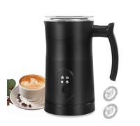 Electric Milk Frother, 4 in 1 Milk Steamer with Two Frothing Whisks, Saicefe 11.8oz/350ml Automatic Warm and Cold Foam Maker for Coffee, Latte, Cappuccino, Macchiato, Hot Chocolate (Black)