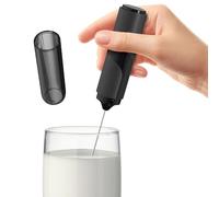Electric Milk Frother | 8.86 Inches Battery Operated Coffee Mixer & Whisk | Portable Foam Maker for Latte, Cappuccino, Matcha, Hot Chocolate | Stainless Steel Head | Handheld Kitchen Tool