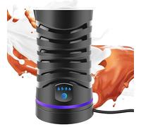 Electric Milk Frother and Warmer, 4 in 1 Electric Milk Frothers, 600ml Large Capacity Milk Steamer Automatic, Silent Operation Milk Heater and Warmer for Coffee, Latte, Cappuccino, Black