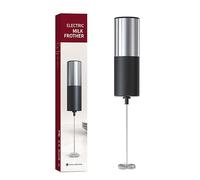 Electric Milk Frother - Battery Operated Handheld Coffee Frother, Wand Drink Mixer | Stainless Steel Cappuccino Whisk Foamer, Easy to Clean Milk Foam Maker for Lattes, Matcha, Hot Chocolate Shakes