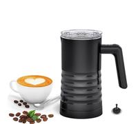 Electric Milk Frother for Hot and Cold Milk, 4 Milk Settings, User Friendly, Easy Clean, Large Capacity, Black