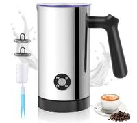 Electric Milk frother for hot & Cold Milk Froth with 4 Modes, Silver
