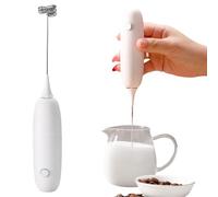 Electric Milk Frother - Portable Foaming Machine, Battery Powered Beverage Mixer, Coffee Latte Whisk, Blender for Cappuccino and Milkshakes, Hot Chocolate |
