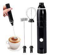 Electric Milk Frother - Type-C Charging 3-Speed Blender, Stainless Rod Whisk, Handheld Mixer with Double Layer Head | Foam Maker for Coffee Latte Cappuccino Egg Beating Milk Shakes Baking and Cooking