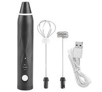 Electric Milk Frother USB Rechargeable Handheld Coffee Whisk Easy to Clean Mixer Stirrer Egg Beater with 3 Whisking Speeds for Coffee Latte Hot Chocolate Eggs 28x3.1x3.1cm