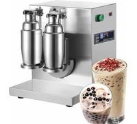 Electric Milk Tea Cocktail Machine, Stainless Steel Double Cup, Automatic Double Frame Milk Tea and Cocktail Shaker,for Pearl Milk Tea, Juice, Coffee, Milk, Wine~/