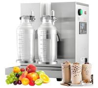 Electric Milk Tea Shaker Machine, 360° Double Head Drink Mixer for Bubble Tea, Juice, Coffee, Cocktail - 350ml-1000ml Capacity, Ideal for Home and Café Use