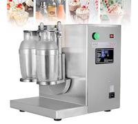 Electric Milk Tea Shaker Machine, Adjustable 0-180s, Stainless Steel Double Cup Shaking Machine, Perfect for Tea, Juice, Coffee, Milk, and Wine, 750 ML Capacity