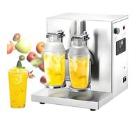 Electric Milk Tea Shaker, Stainless Steel Double Head Milkshake Maker Machine with 0-120s Adjustable Timer, Includes 2X 700 ML Cups, for Tea, Juice, Coffee, Wine