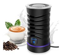 Electric Milk Warmer and Frother,4-in-1 Electric Milk Steame, 20oz/600mL Large Capacity Electric Milk Steamer for Hot and Cold Milk Froth for Coffee Latte Cappuccino, Hot Chocolate, Black