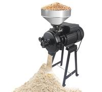 Electric Mill Grain Grinder, 1500W Wet Dry Cereals Corn Milling Machine, Heavy Duty Commercial Feed Flour Mill Rice Corn Grain Coffee Wheat Grinder with Funnel, Adjustable Thickness