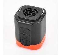 Electric Mini Air Pump, With LED Light, Portable Quick-Fill Inflator Deflator For Outdoor Camping Inflatable Pool Float Boat Raft Yoga Ball Swim Ring Airbed(Orange Black)
