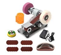 Electric Mini Belt Grinder - Portable Compact Sander Polisher for Sharpening Polishing, DIY & Workshop Use