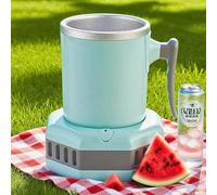 Electric Mini Cooler Cup 420ml, 60W Drink Cooling Device, 30-Second Fogging, Home Office Desktop Iced Cooler for Cola, Beer, Coffee, Juice