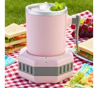 Electric Mini Cooler Cup 420ml, 60W Drink Cooling Device, 30-Second Fogging, Home Office Desktop Iced Cooler for Cola, Beer, Coffee, Juice