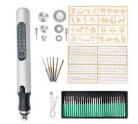 Electric Mini Engraving Pen Cordless Rechargeable USB Engraving Tool Set Portable DIY Rotary Laser Engraving Machine for Polishing, Grinding, Cutting, Engraving, Nail Art, Jewellery, Glass
