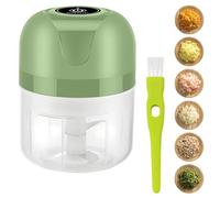 Electric Mini Food Chopper, 250ML Mini Wireless Portable USB Charging Garlic Chopper with Cleaning Brush, Garlic Press Crusher Fruit Vegetable Chopper for Chili/Onions/Vegetable/Nuts/Fruits/Meat