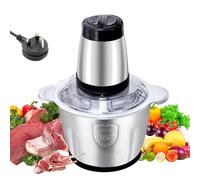 Electric Mini Food Chopper, 2L Food Processor, Stainless Steel Meat Grinder with 4 bi-Level Blades, 300W Mini Chopper for Meat Vegetable Fruit