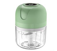 Electric Mini Food Processor 250ml USB Garlic Chopper for Fast Chopping of Nuts, Vegetables, and Meat (green)