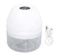 Electric Mini Garlic Chopper 250ml Cordless Multi Functional Kitchen Vegetable Onion Mincer Portable Food Processor (White)