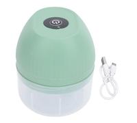 Electric Mini Garlic Chopper Cordless Multi Functional Kitchen Vegetable Onion Mincer Portable Food Processor 250ml Safe ABS Plastic Stainless Steel for Home Camping Travel (Light Green)
