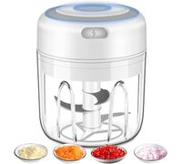 Electric Mini Garlic Chopper, Portable Food Processor, Vegetable Chopper Onion Mincer, Cordless Meat Grinder for Vegetable, Pepper, Portable USB Chopper, Cordless Food Processor for Chili, Fruit, Meat