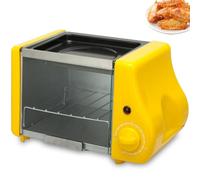 Electric Mini Oven 220W, Table Top Grill with Warming Function and Timer, Even Heating, Ideal for Roasting, Baking, Reheating - Includes Baking Tray