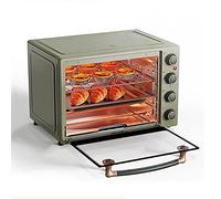 Electric Mini Oven 40L Convection Oven Double Glass Door Removable Crumb Tray Interior Lighting 3D Recirculation 1650 Watts