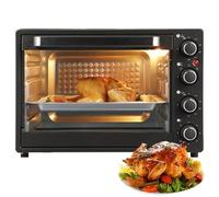 Electric Mini Oven, 40L Multi-Function with Adjustable Temperature 90-230℃, Three Heating Methods & Four-layer Baking, 60-Minute Timer for Easy Cooking & Cleaning
