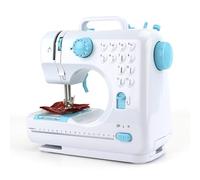 Electric Mini Portable Sewing Machine with Foot Pedal, Dual Speed, 12 Stitches, Dual Power Supply, Beginner DIY, UK 220V
