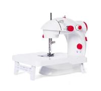 Electric Mini Sewing Machine Home Multi-function Small Foot Pedal With Two Power Supply Methods 6w Powerful Quiet Stable(Red)