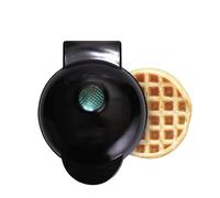 Electric Mini Waffles Maker Machine, Breakfast Waffle Iron Machine Nonstick Coating, Snack Chaffle Hash Browns, Kitchen Cooking Appliance for Kids Breakfast (4 Inch Round, Black)