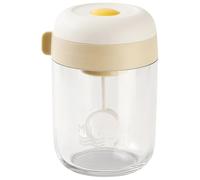 Electric Mixing Egg Beater, Automatic Stirring Cup with Filter, Electric Cream Mixer Mug for Whipping Eggs, Butter, Cream, Leak-Proof Kitchen Gadget, 4.5 x 3.9 in Beige