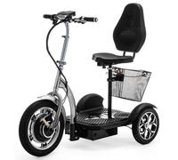 Veleco Electric Mobility Scooter ZT16-3 3-Wheel 750W - Big Wheels, Removable Basket (Silver)