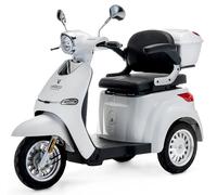 Veleco Mobility Vehicle Cristal White 3 Wheeled Mobility Vehicle Fully Assembled and Ready to Use with Mobility Device Cover Advanced Suspension System - Big Wheels Mobility Vehicle for Adults