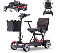 Electric Mobility Scooter, 4-Wheeled Folding Design, Comfortable Seat, Lightweight for Adults, Elderly & Disabled, Ideal for Outdoor Travel, 12AH Battery