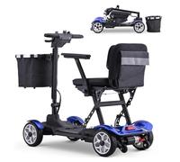 Electric Mobility Scooter, 4-Wheeled Folding Design, Comfortable Seat, Lightweight for Adults, Elderly & Disabled, Ideal for Outdoor Travel, 12AH Battery