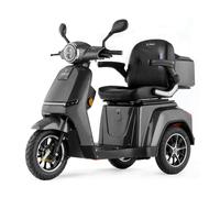 VELECO TURRIS - 3 Wheeled Mobility Vehicle - Fully Assembled and Ready to use - Full LED Lights - High Contrast Display - Alarm System Lithium-Ion Battery (Gray)