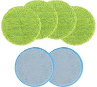 Electric Mop Pads 16cm/6.3inch Microfibre Floating Mop Pads, Washable Replacement Mop Pads for All Hard Surfaces Hardwood Wet Dry Cleaning (6Pack)