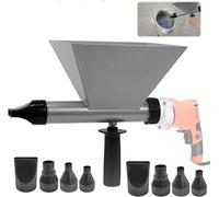 Electric Mortar Grout Gun Portable Pointing Grouting Caulking Sprayer with 8 Nozzles (Without Electric Drill)