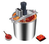 Electric Mortar Mixer with 4-Blade Mixing Scraper, Commercial Automatic Pot Stirrer, Food Mixer, Speed Adjustable, for Jam Hot Pot Seasoning Bottom Soup Sauce 20L